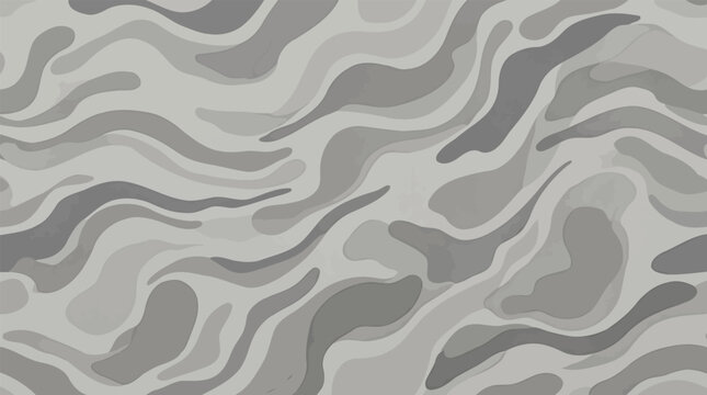 Abstract grey camouflage pattern background with fluid wavy shapes..eps