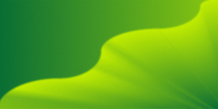 Abstract Gradient Green Background with Smooth Wavy Lines and Light Rays - Eco-Friendly Design Element
