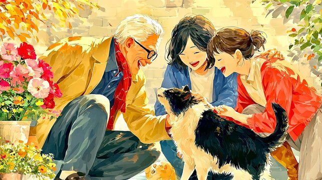 ぬくもりと笑顔を育むアニマルセラピー介護のひととき