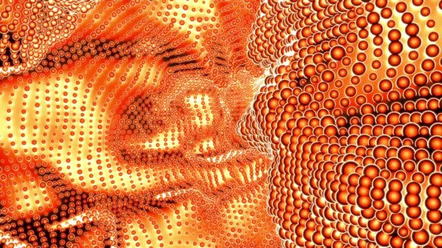 Heat orange Bubbles Tunnel fast Abstract