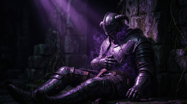 wounded knight in armor