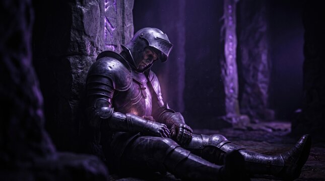 wounded knight in armor