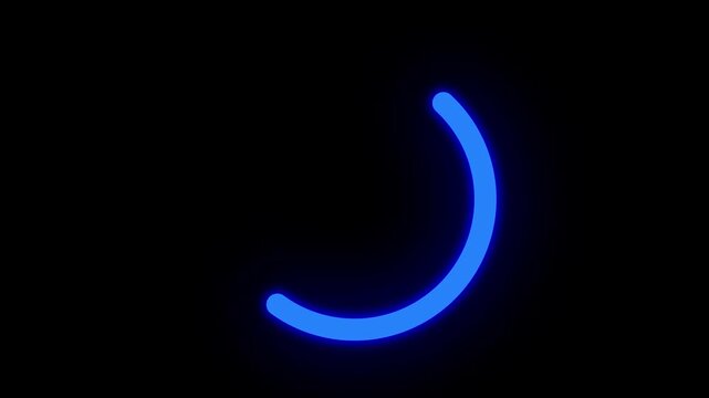 ローディングアニメーション 黒背景 青ネオン