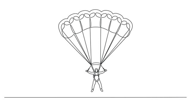 A person paragliding in the air.