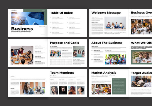 Business Plan Brochure Template Design