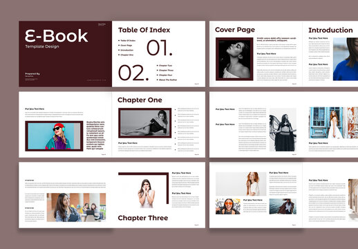 Ebook Template Magazine Design