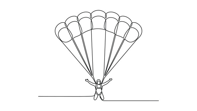 A person paragliding in the air.