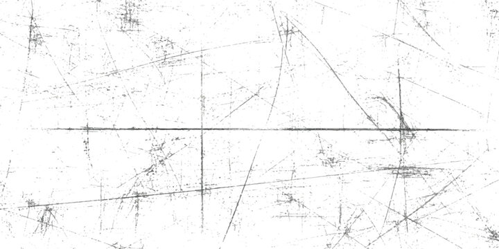 Abstract hand drawn technical lines and geometric sketches on paper