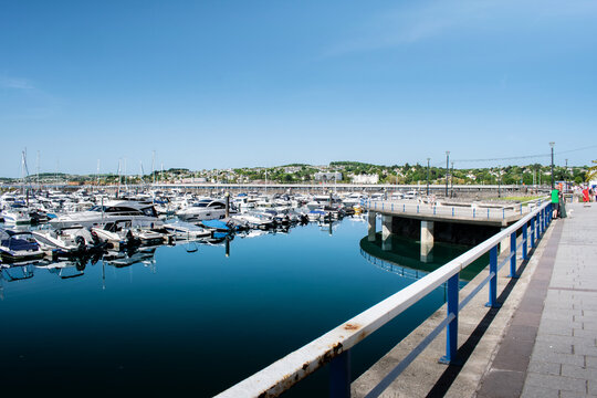 boats in the harbor torquay