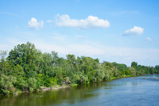 Scenic view of River Mures in Arad, Romania, Europe	