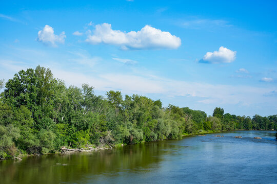 River Mures in Arad, Romania, Europe