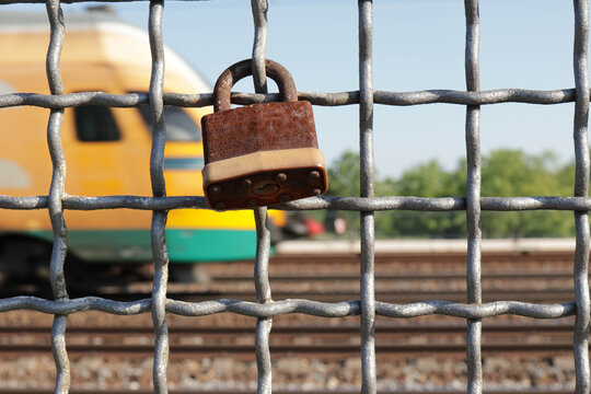 padlock on the fence