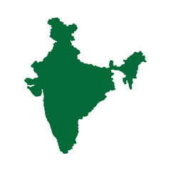 Obraz premium Vector illustration of a map of India isolated on a transparent background.
