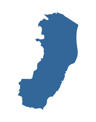Obraz premium Vector illustration of the map of the state of Espírito Santo.