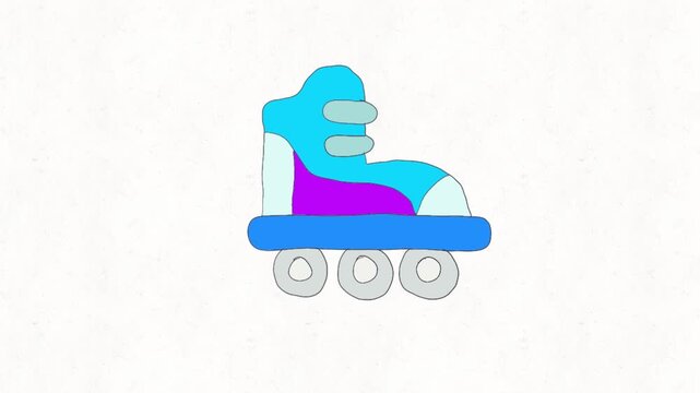 
Retro Roller Skates Icon Isolated on White Background