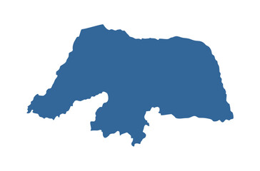 Fototapeta premium Vector illustration of the map of the state of Rio Grande do Norte.