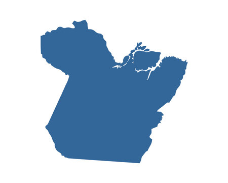 Vector illustration of the map of the state of Par&aacute;.