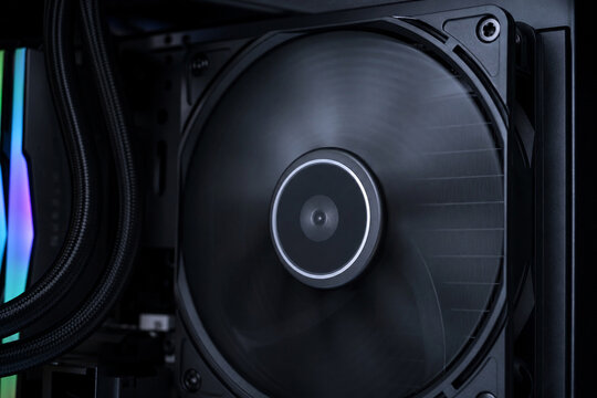 Gaming PC Case Cooling Fan in Motion