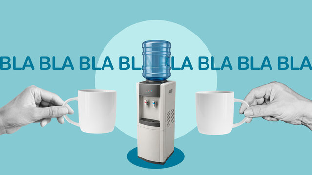 Office Gossip and Workplace Rumors Communication Concept About Corporate Gossip Water Cooler Talk Workplace Drama Toxic Culture Informal Networking Employee Communication and Office Politics