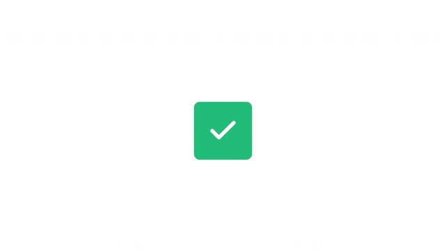Dynamic motion animation featuring checkboxes and checkmarks in a digital interface with smooth transitions and visual effects.