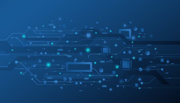 Futuristic circuit board pattern. Abstract technology digital background.