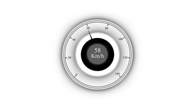 Modern speedometer displays precise mechanical engineering metrics. Industrial speedometer visualizes corporate manufacturing production velocity. Testing equipment with speedometer.