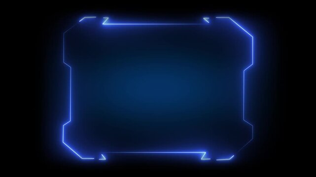 Vertical neon frame highlights modern mobile smartphone advertisements. Elegant vertical neon frame provides digital media border layouts. Motion design with a vertical neon frame.