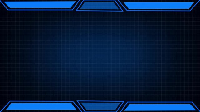 Futuristic technology frame provides an abstract graphic border. Modern technology frame outlines media content presentations. Creative motion design utilizing a technology frame.