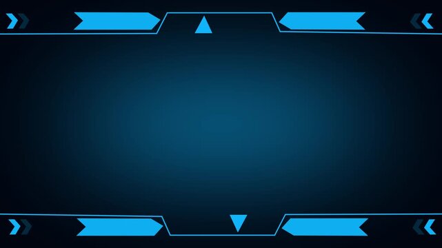 Advanced HUD frame outlines complex information system parameters. Futuristic HUD frame highlights modern presentation graphic elements. Cyber security layout with HUD frame.