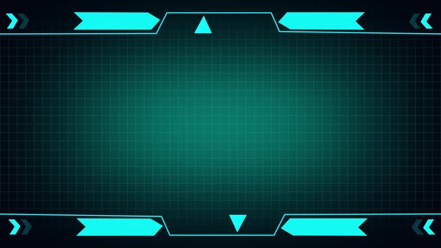 Futuristic HUD frame coordinates complex database networking files. Advanced HUD frame overlays digital user interface graphics. Creative technology with professional HUD frame.