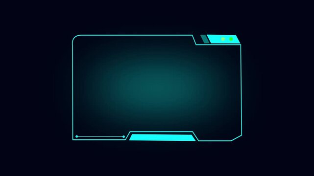Futuristic HUD frame outlines advanced technological data displays. Creative HUD frame highlights modern information systems. Cyber security concept utilizing an interactive HUD frame.