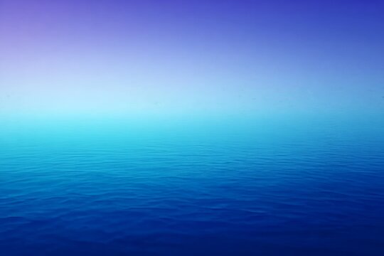 Tranquil ocean horizon with gradient sky at sunset