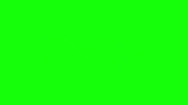 Animated text 'Please' in various engaging styles, including a speech bubble, on a vivid green screen background.