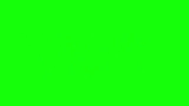 Colorful friday typography sticker motion graphic isolated on a bright green screen background.