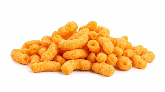 cheese puffs, snacks, crunchy food, heap of bright orange cheese curls, crispy corn puff snack, delicious cheddar cheese snacks pile, junk food, party appetizer