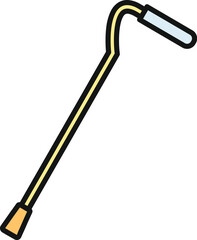Obraz premium Walking cane icon representing assistance and orthopedic health