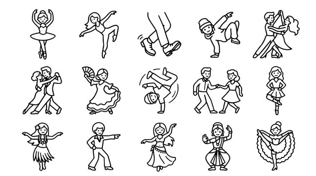Various dance styles performed by diverse people