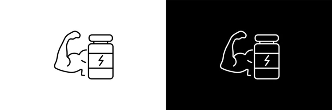 phytonutrients outline icons in gym category. White and Black style linear phytonutrients icon