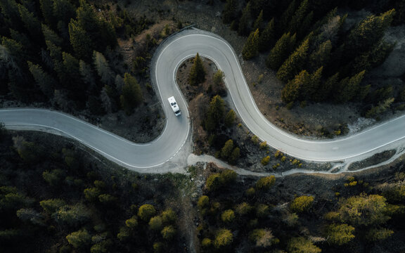 Drone view street