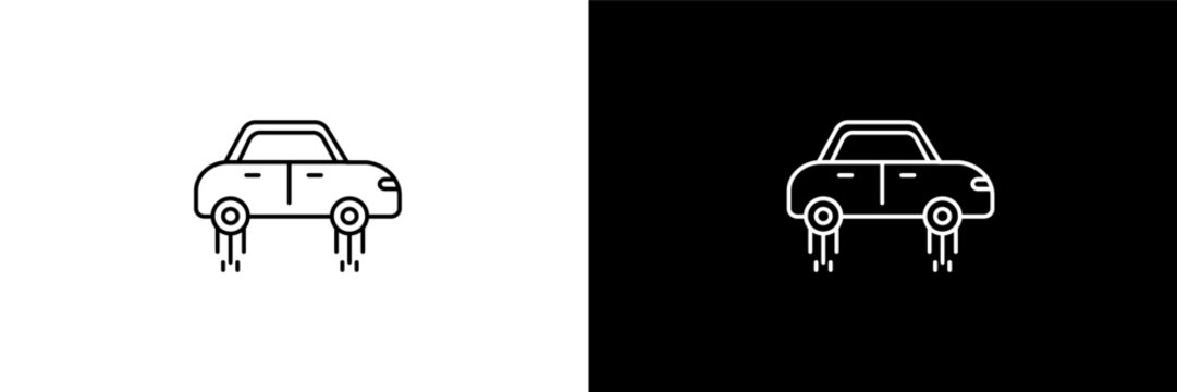 hover transport outline icons in ai and tech category. White and Black style linear hover transport icon