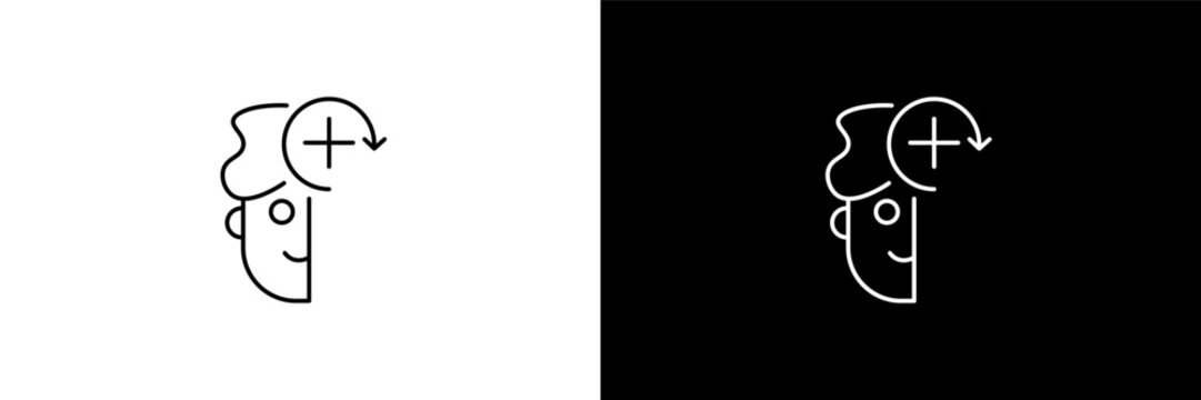 deformity outline icons in ai and tech category. White and Black style linear deformity icon