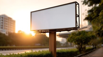 Obraz premium A metal structure is silhouetted against a warm dramatic sunset sky above an urban landscape