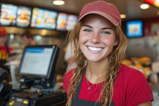 Summer Job Teenagers at Fast Food