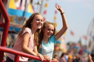 Naklejka premium Summer Break Adventures for Teens at American Amusement Parks
