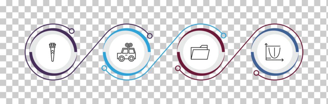 outline shapes icons set - scepter, toys, open folder, parabola. editable vector for web and mobile ui
