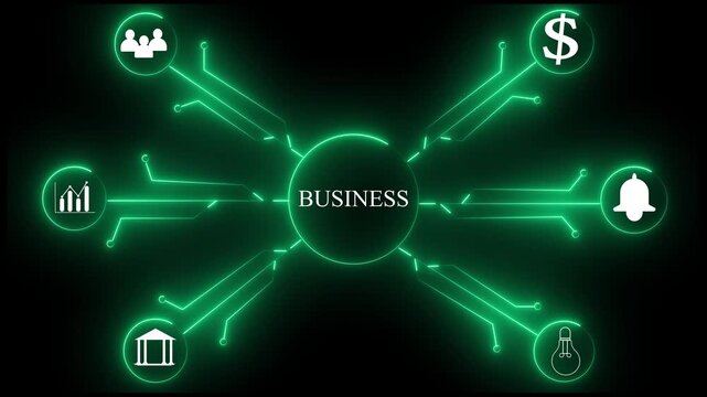 Advanced network diagram outlines corporate project management files. Technical network diagram visualizes digital cloud infrastructure files. Business communication using network diagram.