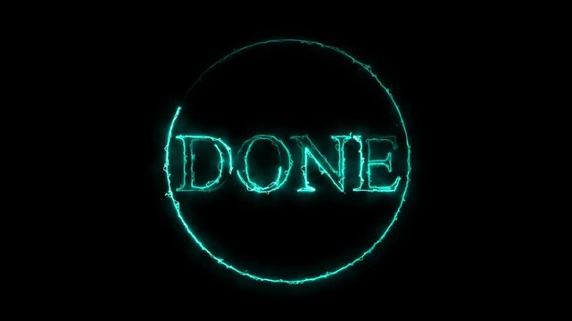 Vibrant neon sign confirms successful corporate project task completions. Clear neon sign visualizes authorized database compliance verifications. Quality assurance protocol with neon sign.