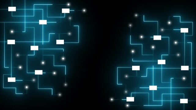 Advanced data network maps international corporate cloud computing paths. Modern data network visualizes high tech telecommunications grids. Connected system using data network.