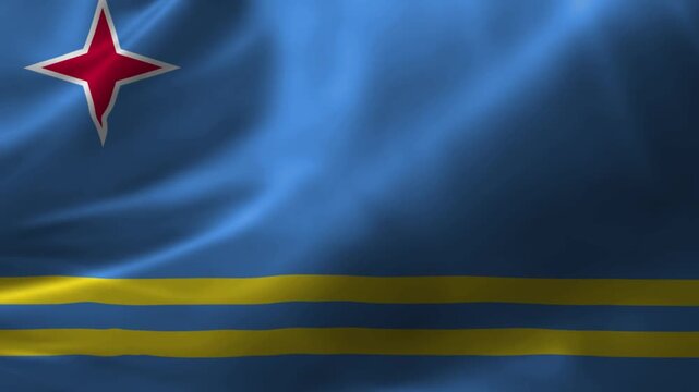 Red Star Symbol on Blue and Yellow Gradient Background with Soft Light Glow