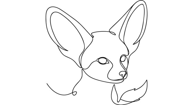 Fennec fox big ears frame